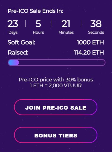 7 days elapsed since the start of VTUUR Pre-ICO, and it is time to sum-up the results of the first week.
So, what do we have now?
bit.ly/2zwFcuU
#ICO #tokens #bounty #blockchain #crypto