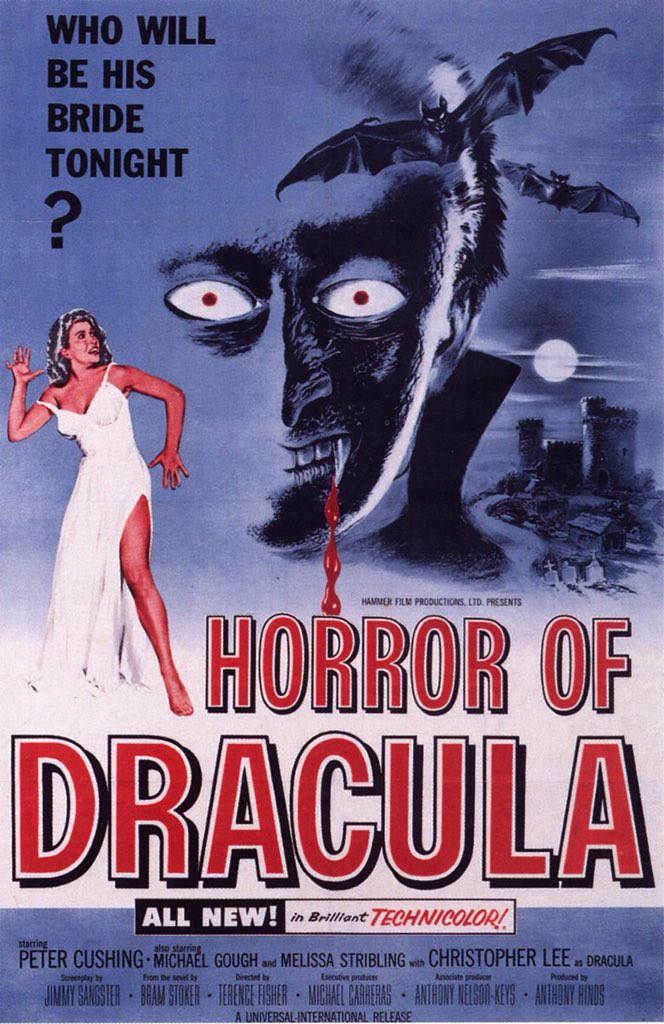 تويتر S Murakami على تويتر 吸血鬼ドラキュラ Horror Of Dracula 1958 イギリス映画 分 監督 テレンス フィッシャー 出演 クリストファー リー ピーター カッシング マイケル ガフ ハマー プロが史上初のカラー版として製作 悪鬼ドラキュラ伯爵と