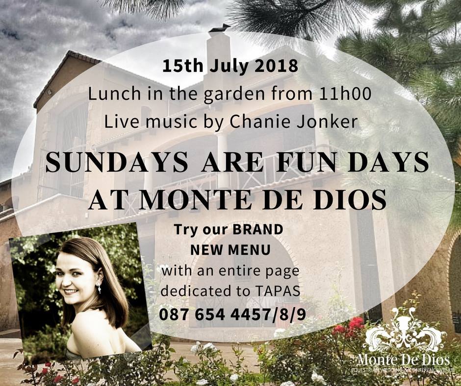 Join us this Sunday! Call 087 654 4457/8/9 to book your table