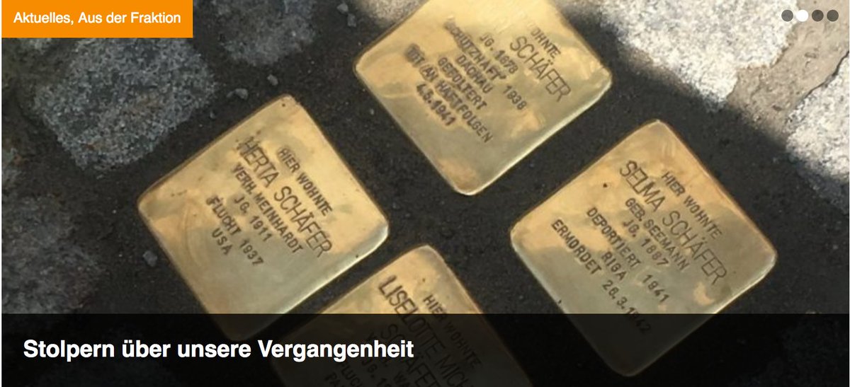 STOLPERSTEINE: Es  sind so etwas wie Fußspuren der verschleppten Menschen. Beim Walk of  Fame stört das niemand. Es wurde eine in ganz Europa einheitliche Form des  Erinnerns, die zeigt, wo wir hinkommen, wenn wir damit anfangen, Menschen auszugrenzen. tuebinger-liste.de/stolpern-ueber…