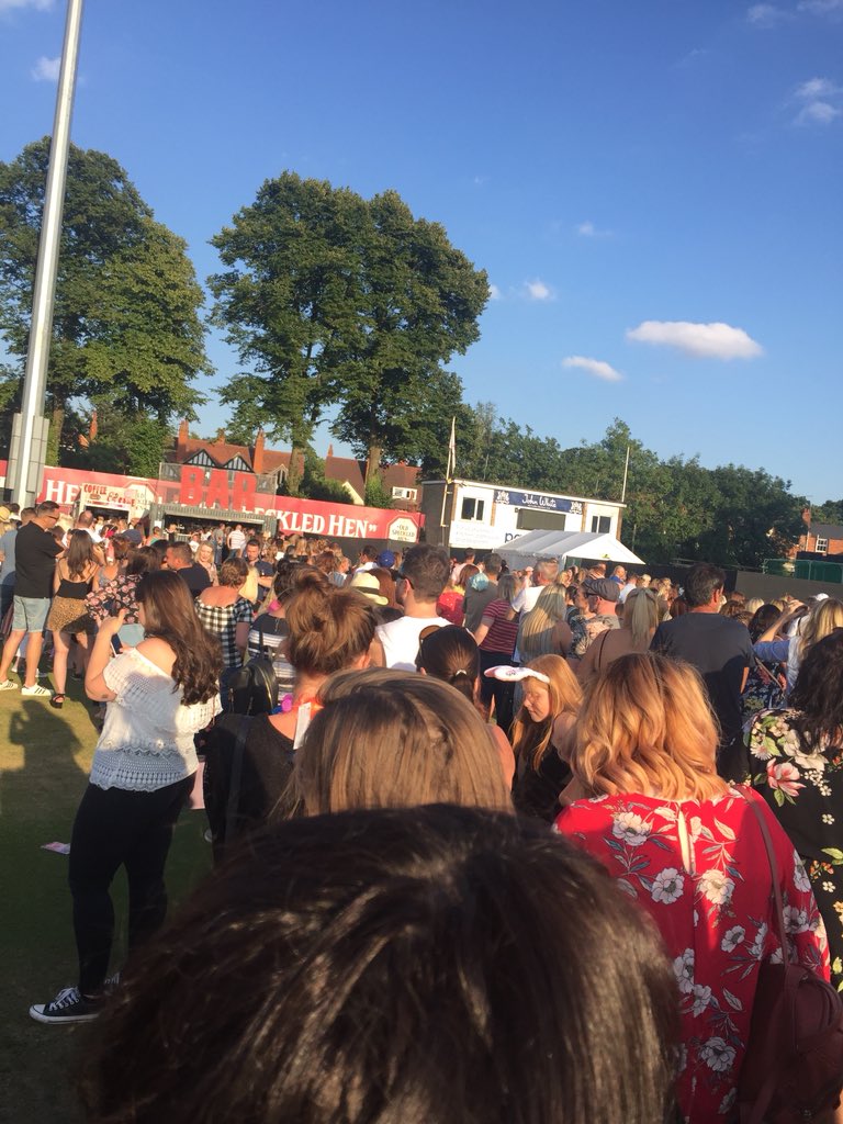 Laura85Green's tweet photo. @NorthantsCCC What a disorganised concert this was last night!Queue for the bar at 7:30pm! What a joke!As for @LittleMix leaving your fans waiting AN HOUR after the supporting act had finished before coming on and performing for only an hour! 😏Definitely not worth the £80!! https://t.co/ZQl1tNpmWA