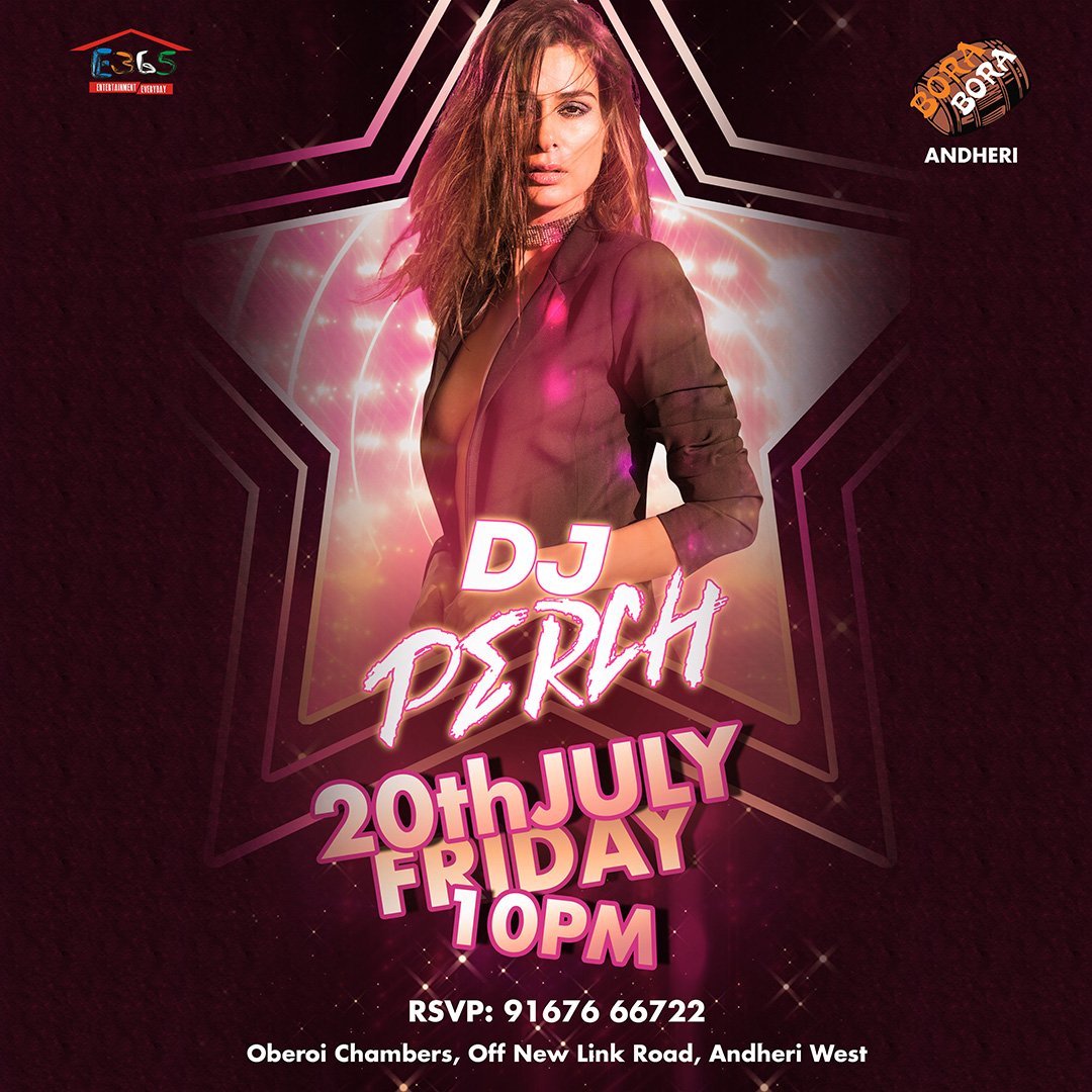 BoraBoraMumbai's tweet photo. Begin your weekend with some dance, music, food & drinks!
Dj PERCH will make you groove to her music! Bora Bora Andheri | 10 PM | 20th July, #Friday
#borabora #boraboramumbai #boraboraandheri #andheri #mumbai #mumbaievents #party #partylife #dj #djlife #djperch #dance #music https://t.co/IvGzskk2dE
