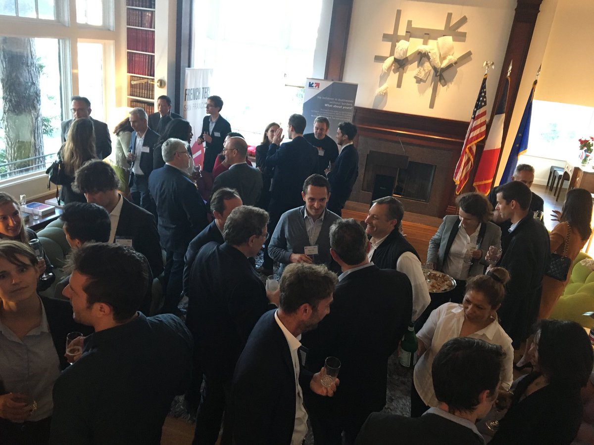 FrenchTechSF's tweet photo. Gathering investors and entrepreneurs around @PascalCagni tonight hosted by French Consul @elebrundamiens 🇺🇸 🇫🇷 #FrenchTech @businessfrance @denisbarrier @zylberstein @Odile_Roujol @skasriel https://t.co/Ltz5d3sI5G