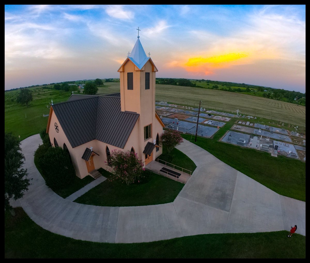 Last Picture of My Day #2778 St. Ann Catholic Church, Yoakum, #Texas #aerialphotography #drone #goprokarma #churches lastpictureofmyday.com