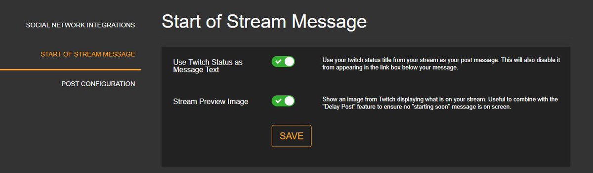 StreamerHYPEapp's tweet photo. Added a new feature tonight - h/t @NSFletcher1, you can now use your Twitch Stream status as the "go live" message that appears in Twitter. More features to come! https://t.co/HnRubdx62c