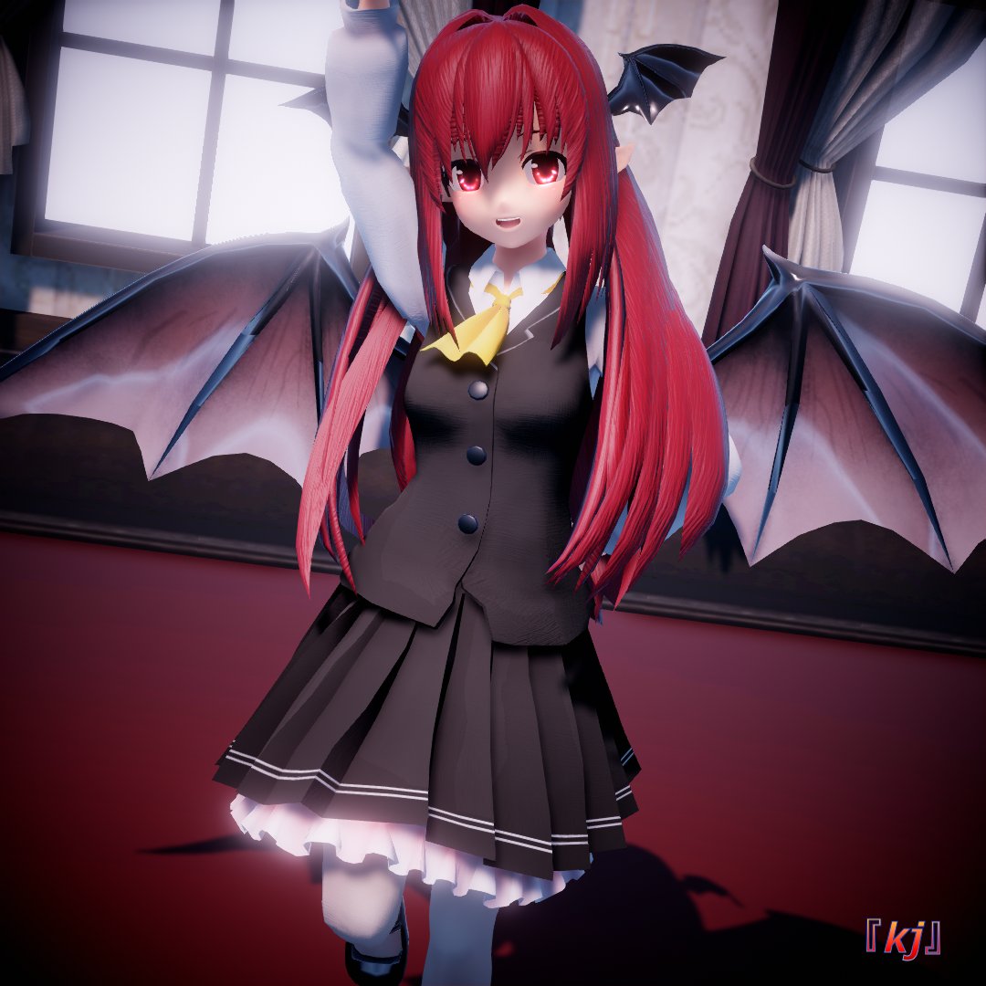 Mmder Kj 可愛いモデルの小悪魔ちゃんで一枚作りました 小悪魔 こう見えてもやる時は ヤル女の子だから ね とっても可愛いモデルさんですよ お借りしたモデル 小悪魔v6 B 雪萱様 紅魔館 Nya様 東方mmd 小悪魔 T Co