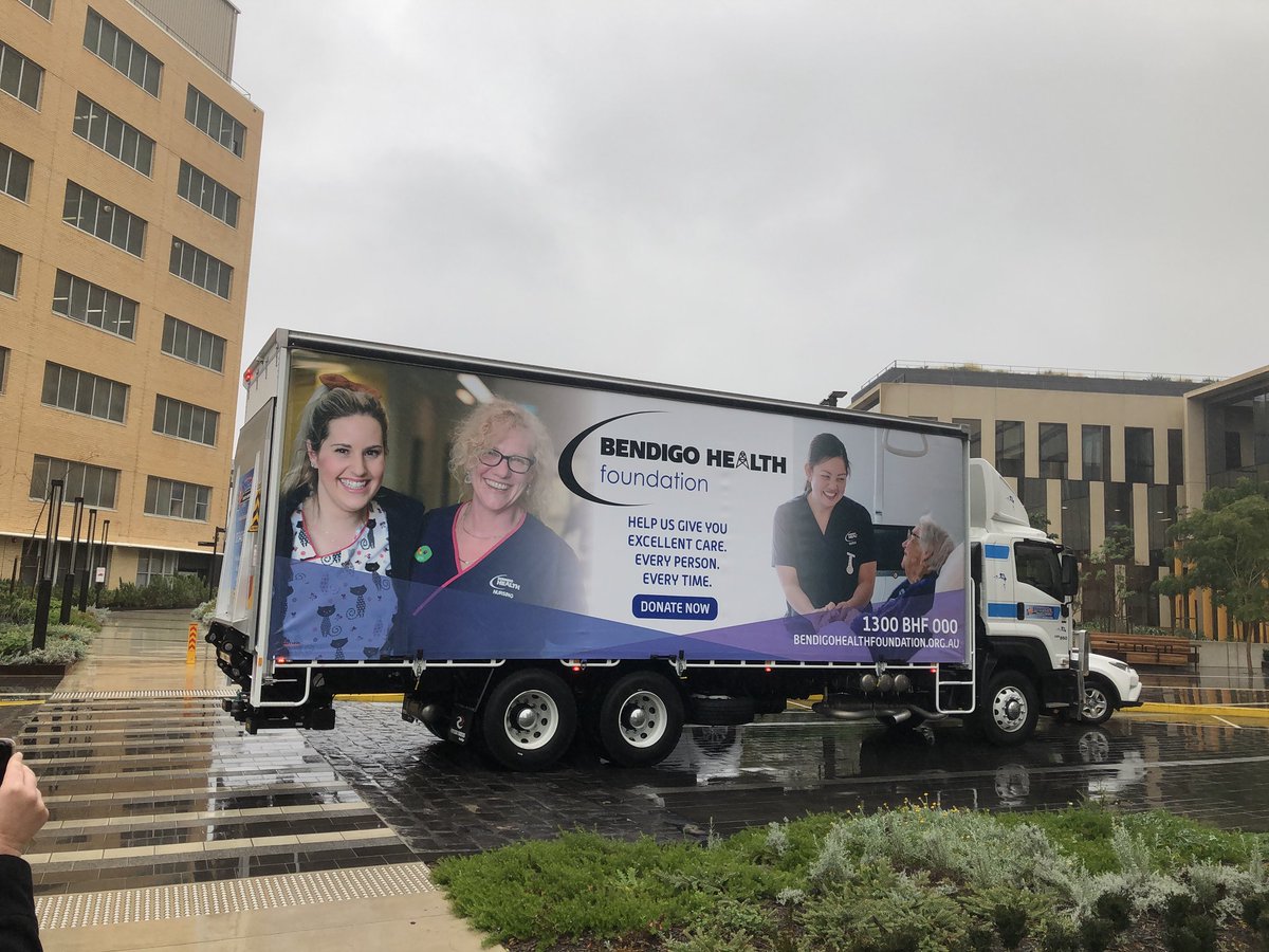 PowerDamo's tweet photo. Great to have another one of our new Power’s Country Express “Bendigo” trucks hit the road this week. Proud to support the Bendigo Health Foundation and their efforts to raise valuable money for our local hospital. https://t.co/ZxLQ15rKoZ