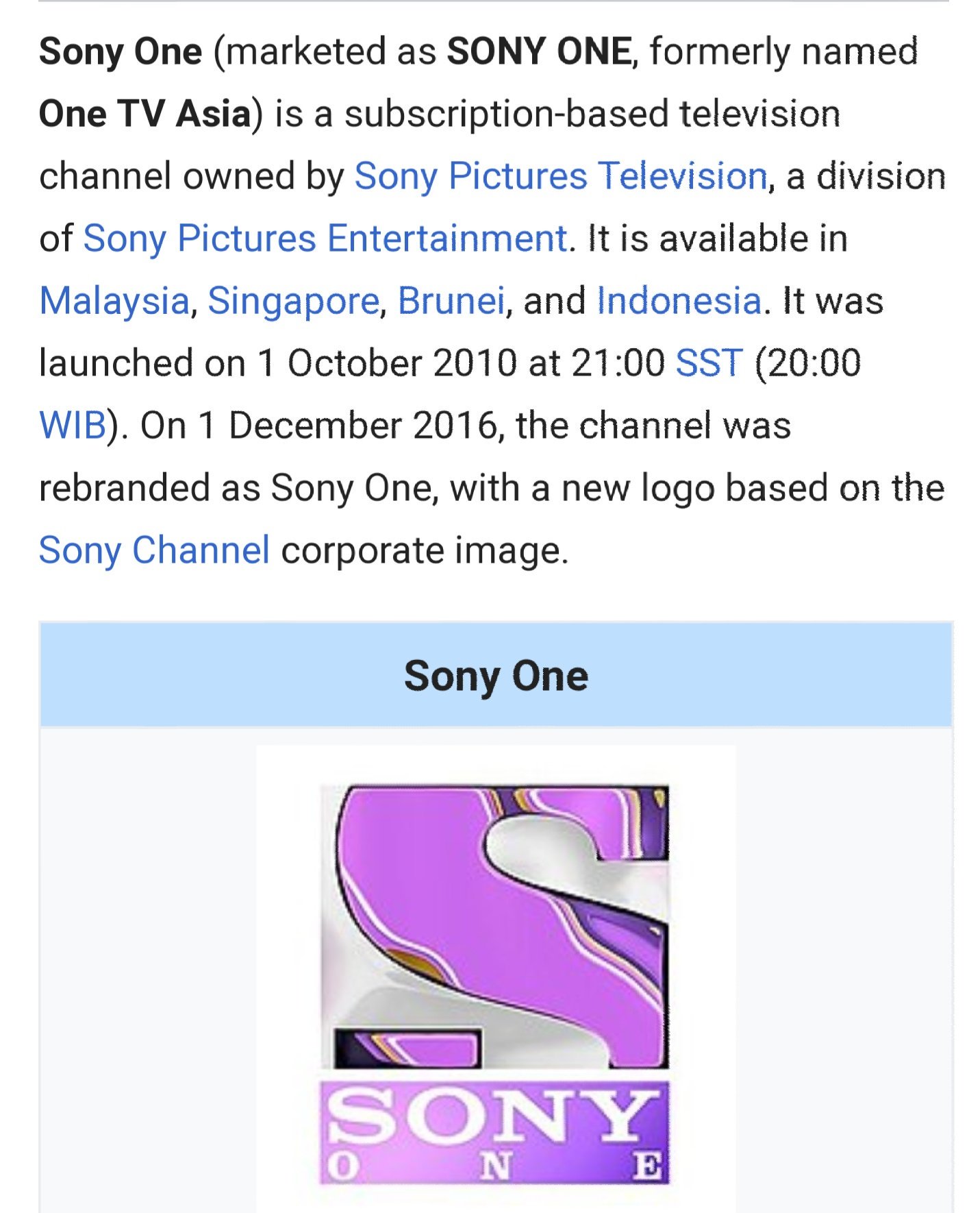 ONE TV Asia