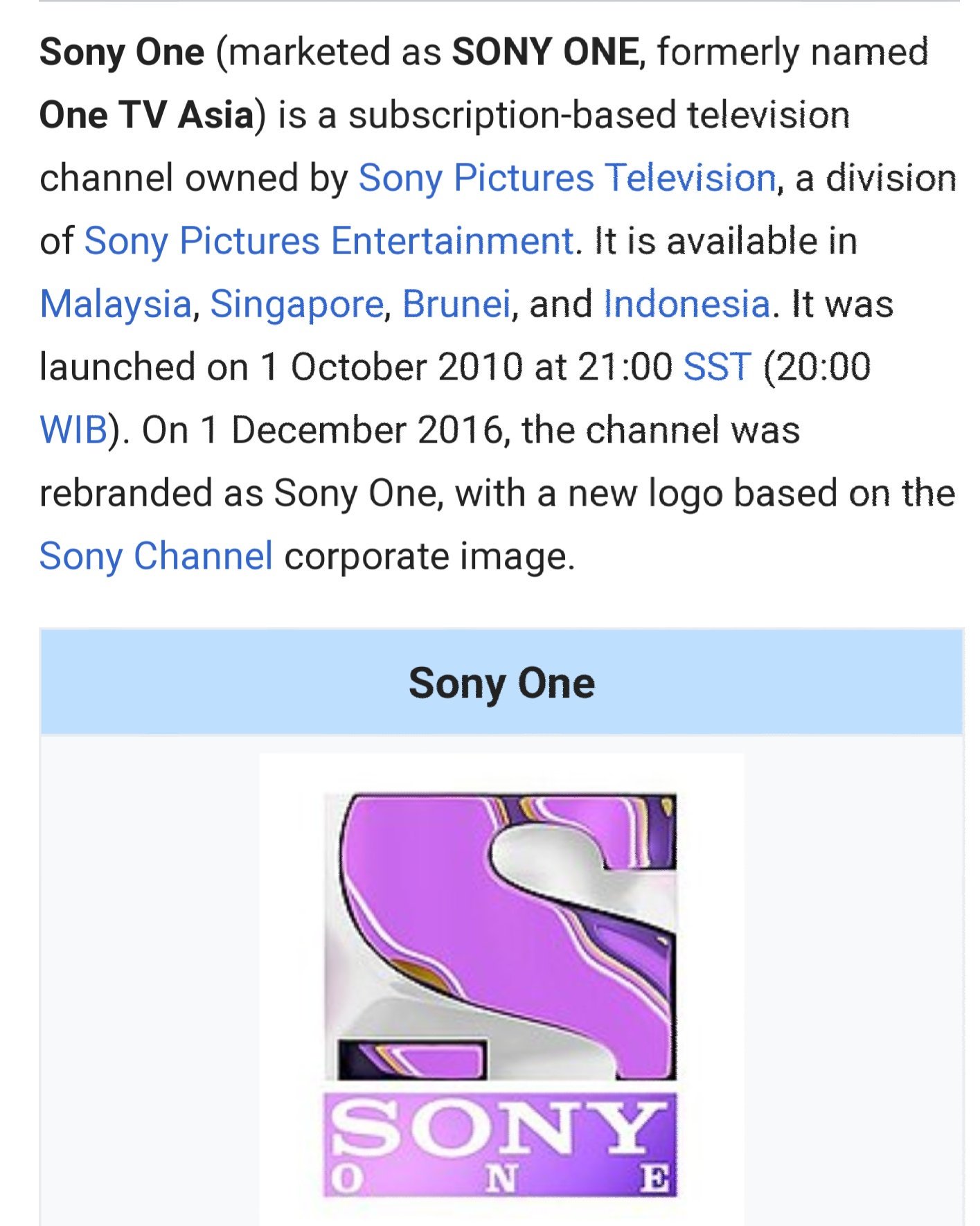 Sony channel asia live streaming deals