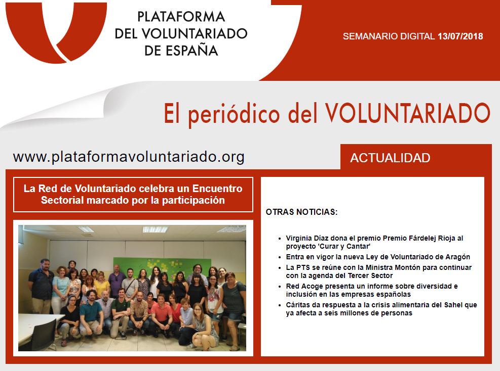 ¡Buenos días! #FelizViernes #FelizFinde 🌅
¿Quieres conocer las noticias sobre #Voluntariado y #TercerSector de la semana? Tenemos para ti el #PeriodicoVoluntariado 🗞️🗞️ ¡Compártelo!
bit.ly/2kx00bs