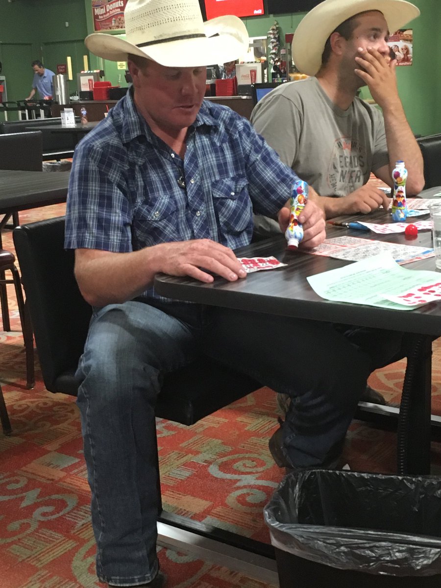 Steer wrestler by day bingo player by night