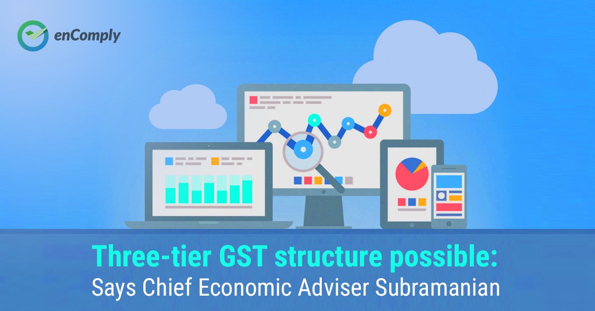 TaxillaInc's tweet photo. Three-tier GST structure possible: Says Chief Economic Adviser Subramanian
#GSTFilingSolution #GSTFilingSoftware #GSTSoftware #GSTReconciliation #GSTServices #encomply
https://t.co/TqGv4BmP35 https://t.co/y5Gj0TAskm