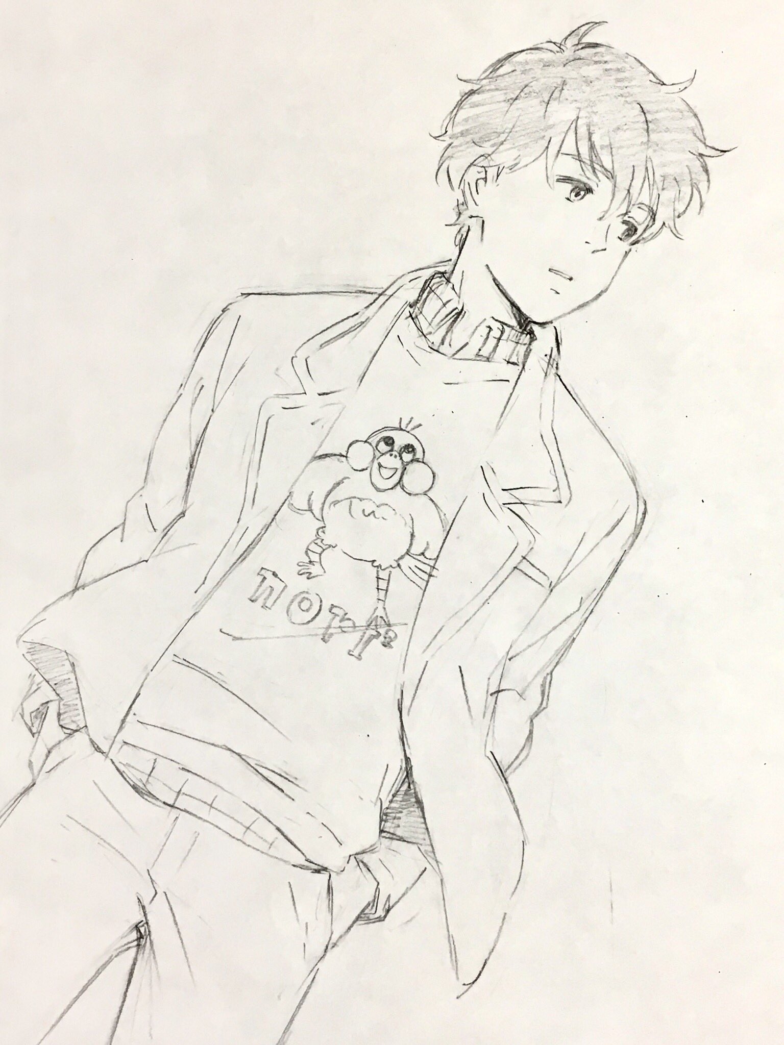 伊藤憲子 Noriko Ito Banana Fish 1 2話ご視聴ありがとうございました 私は1話の原画と服装デザインで参加させていただきました 服装デザイン というか英二の胸にいる変な鳥のデザイン 笑 名前ついてる Bananafish T Co X3odoy9ubq Twitter