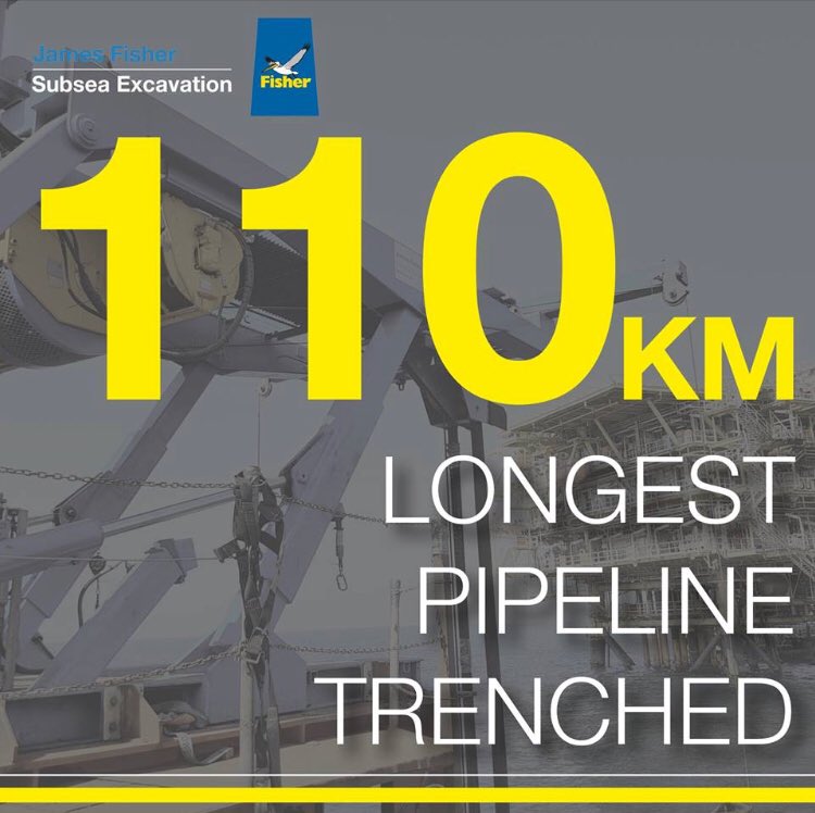 JFSubseaExcav's tweet image. We recently completed our longest trenching project. Even after all these years and hundreds of projects it’s amazing for our team to be making new records.
