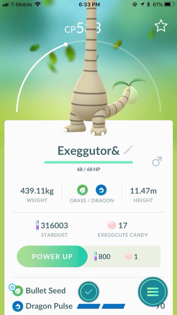 thils5's tweet photo. @PokemonGoApp The Pokemon I could never see full size until added in a gym 🤣 I remember seeing the first Alolan Exeggutor and force closed the app thinking display error. https://t.co/0Up7uKuCB5