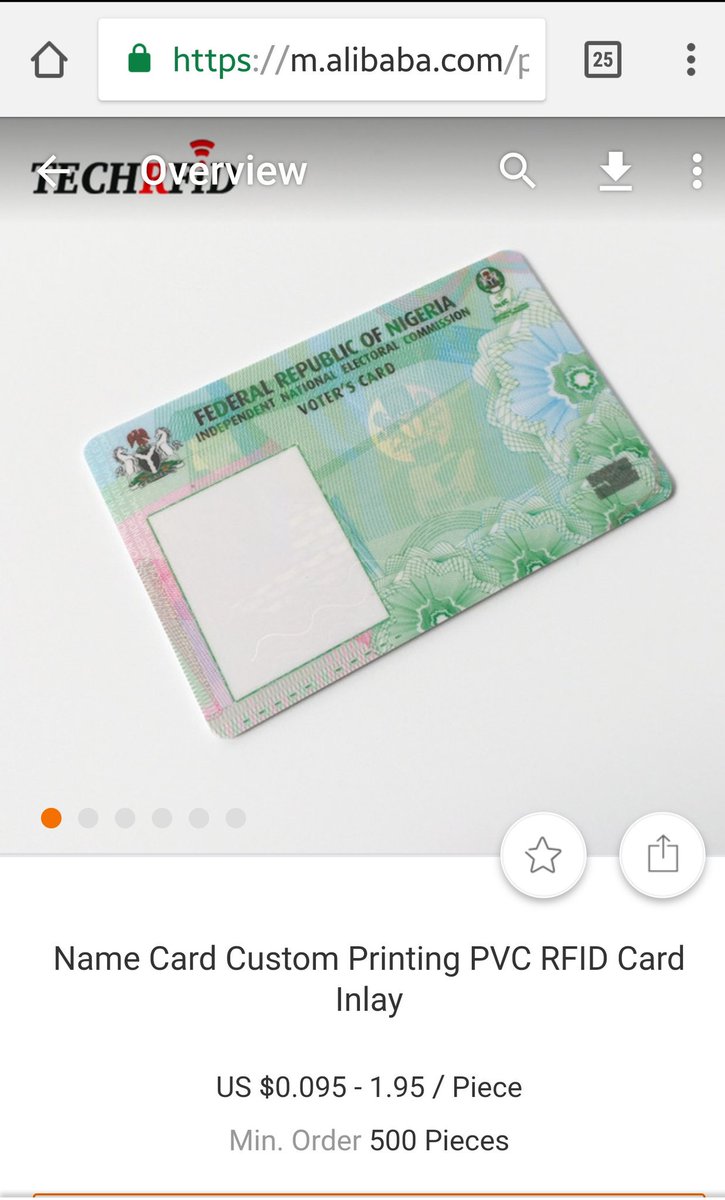 Olufisiayo's tweet image. Not to be an alarmist, please I found a post saying our PVCs are available on Chinese sites...so I went on Alibaba.com myself &amp;amp; confirmed this.

I am only trying to know if this should be possible, what @inecnigeria plans to do about this &amp;amp; if govt knows about it.