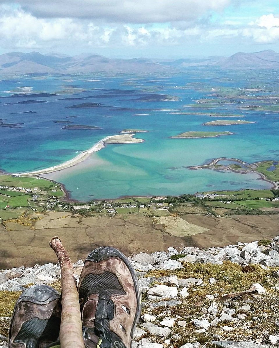 Hands down one of the best views on offer in Ireland is the one you'll be treated to as you arrive to the top of #CroaghPatrick in Mayo on a clear day. If you're in search of a hike to conquer, you should definitely think about giving this one a crack! Photo taken by bic2400