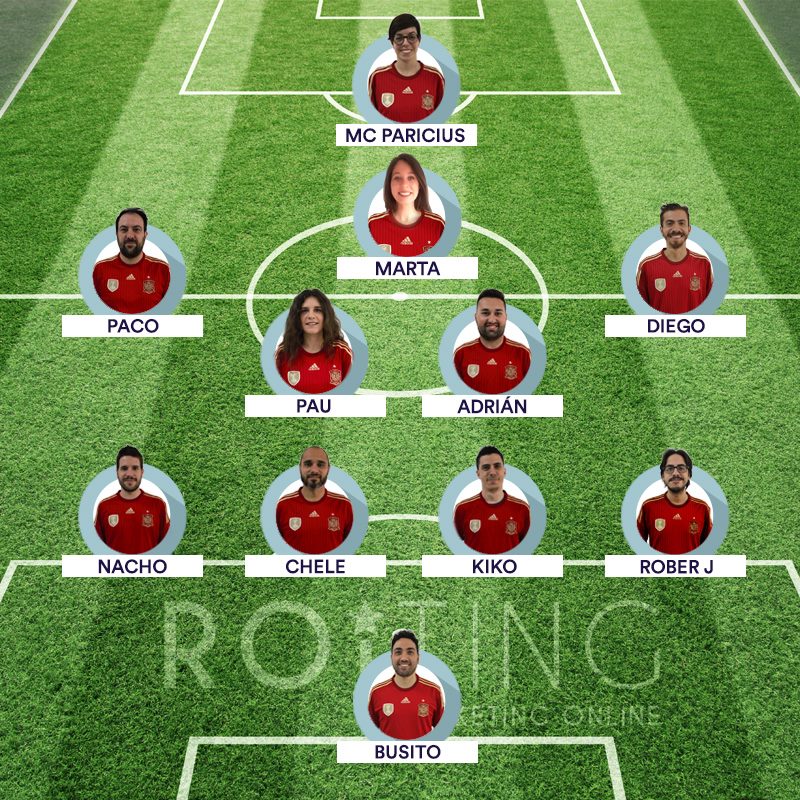 roiting's tweet photo. ¡Hemos tenido que esperar a llegar a octavos para sacar la alineación de verdad!
El #roiteam se ha vestido de rojo para salir al campo a jugar contra Russia ⚽
Tenemos la estrategia perfecta para proclamarnos ganadores del Mundial #Russia2018 #VamosEspaña 🇪🇸 https://t.co/ToZCQ6tQNO