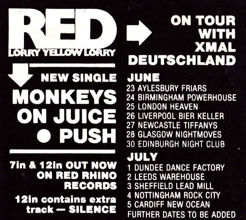 34 years ago it was again also a Sunday on the XmalLorryland UK tour.  Lorries moved north to Dundee, their 1st & last gig in Dundee

Band : Brown, Reed, Southern & Wolfenden

#redlorryyellowlorry #lorriesredux #xmaldeutschland #chrisreed #mickbrown #davidwolfenden #paulsouthern
