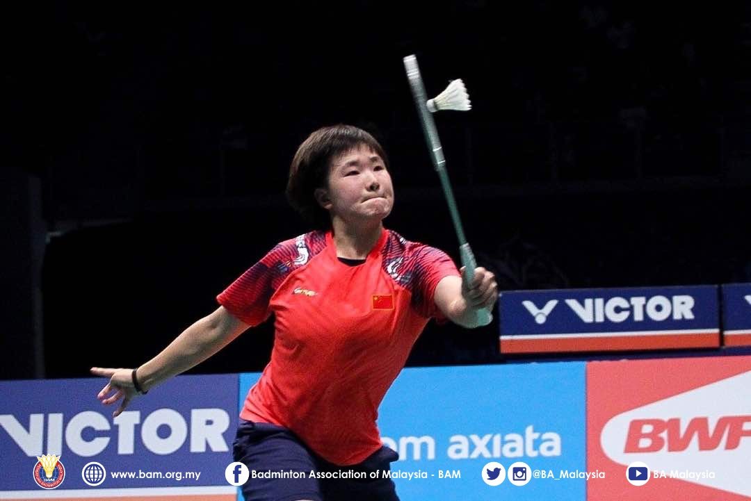 BA_Malaysia's tweet photo. RESULTS: #CAMO2018 Finals
Women's Singles
#TPE πΉπΌ Tai Tzu Ying vs #CHN π¨π³ He Bingjiao 22-20 21-11 https://t.co/HmZ3VuqUhp