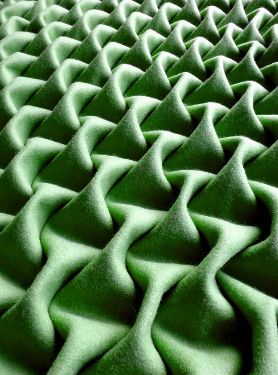 Acoustic panels can be beautiful along with functional. Here is our Elbac design looking beautiful in green. All handmade in our London studio.