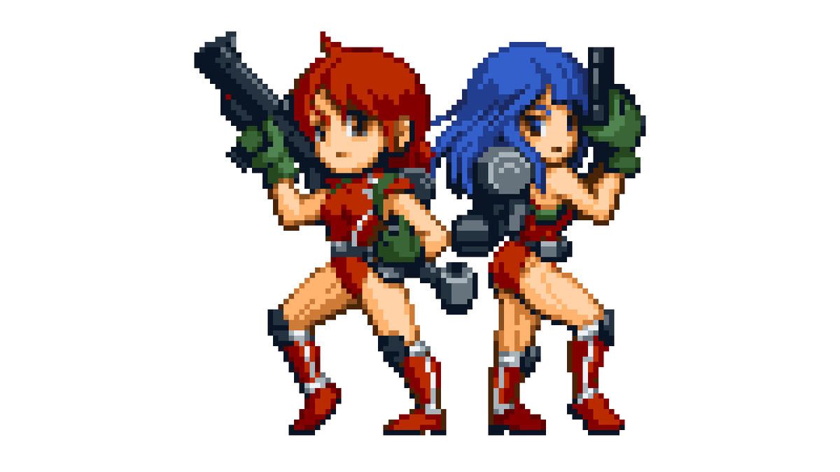 pixelflag's tweet photo. 【ファミコン】Layla　レイラ＆イリス
#dBSoft #ドット絵 #pixelart https://t.co/zszFN80H6B