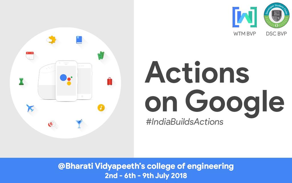Kautukkundan's tweet image. Tomorrow @ Bharati Vidyapeeth College of Engineering! Let's build actions for the community!

facebook.com/events/4757102… 

 @WTM_Delhi @gdg_nd
#IndiaBuildsActions #BVPBuildsActions #ActionsOnGoogle #AoG #SolveForIndia