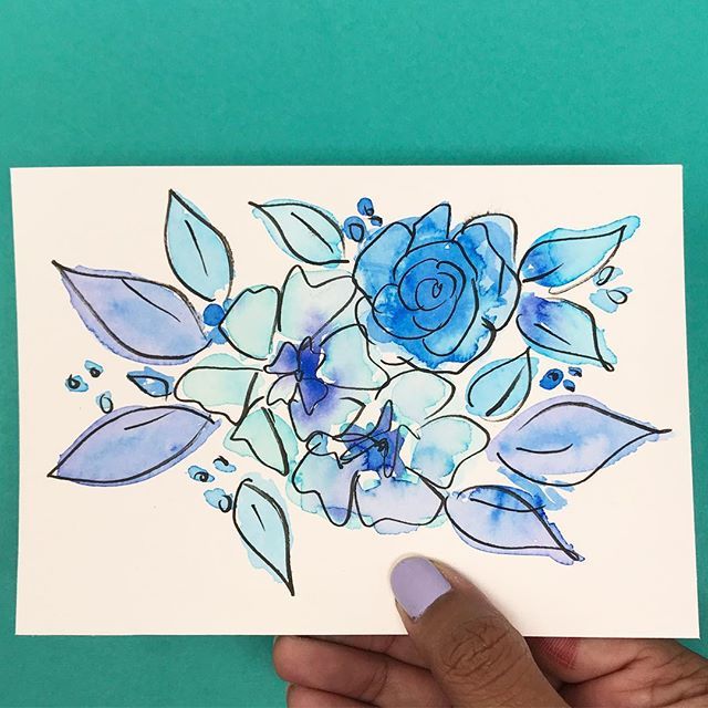 theshinynest's tweet photo. Blue for today's #colorcrush 💙

Really simple flowers, but the colors somehow work and make me smile

#smithapaints #floralpainting #handdrawn #artonpaper #floraldesign #bluelove #thecolorblue #colortheory #dscolor #surelysimplecolor #abmlifeiscolorful #bluecolor https://t.co/dSWqhMlR40