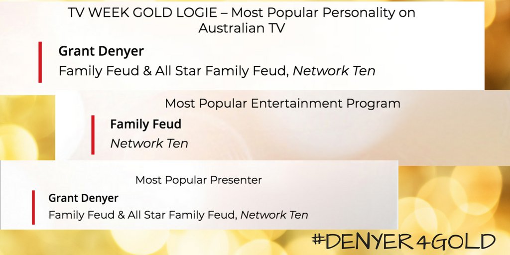 Woo! I've submitted my assignment on time! 😅 #Denyer4Gold #TVWeekLogies <a href="/grantdenyer/">Grant Denyer</a> <a href="/nonstoptom/">Tom Gleeson</a>