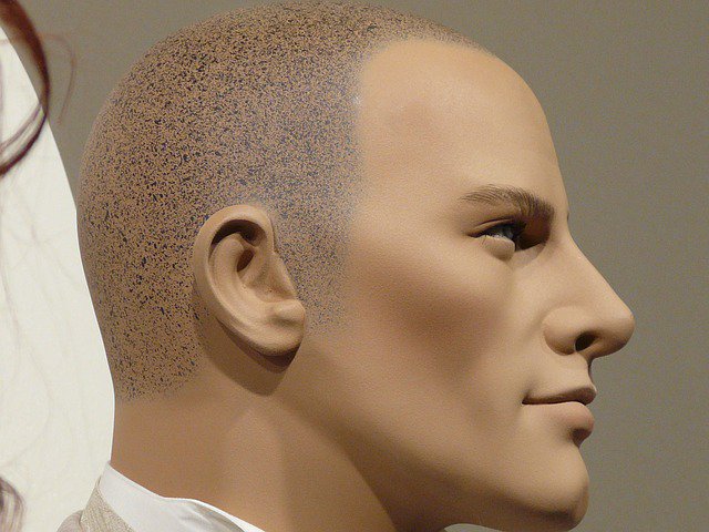 Лицо на затылке. Скульптура голова. Лицо манекена. Манекен голова мужская. Мужская голова в профиль.