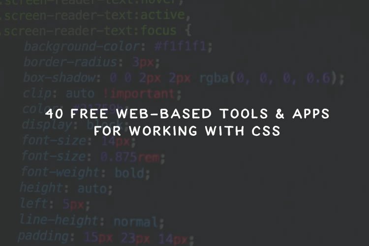 onextrapixel's tweet image. 40 Free Web-Based Tools & Apps for Working With CSS  speckyboy.com/free-tools-app… via @speckyboy
