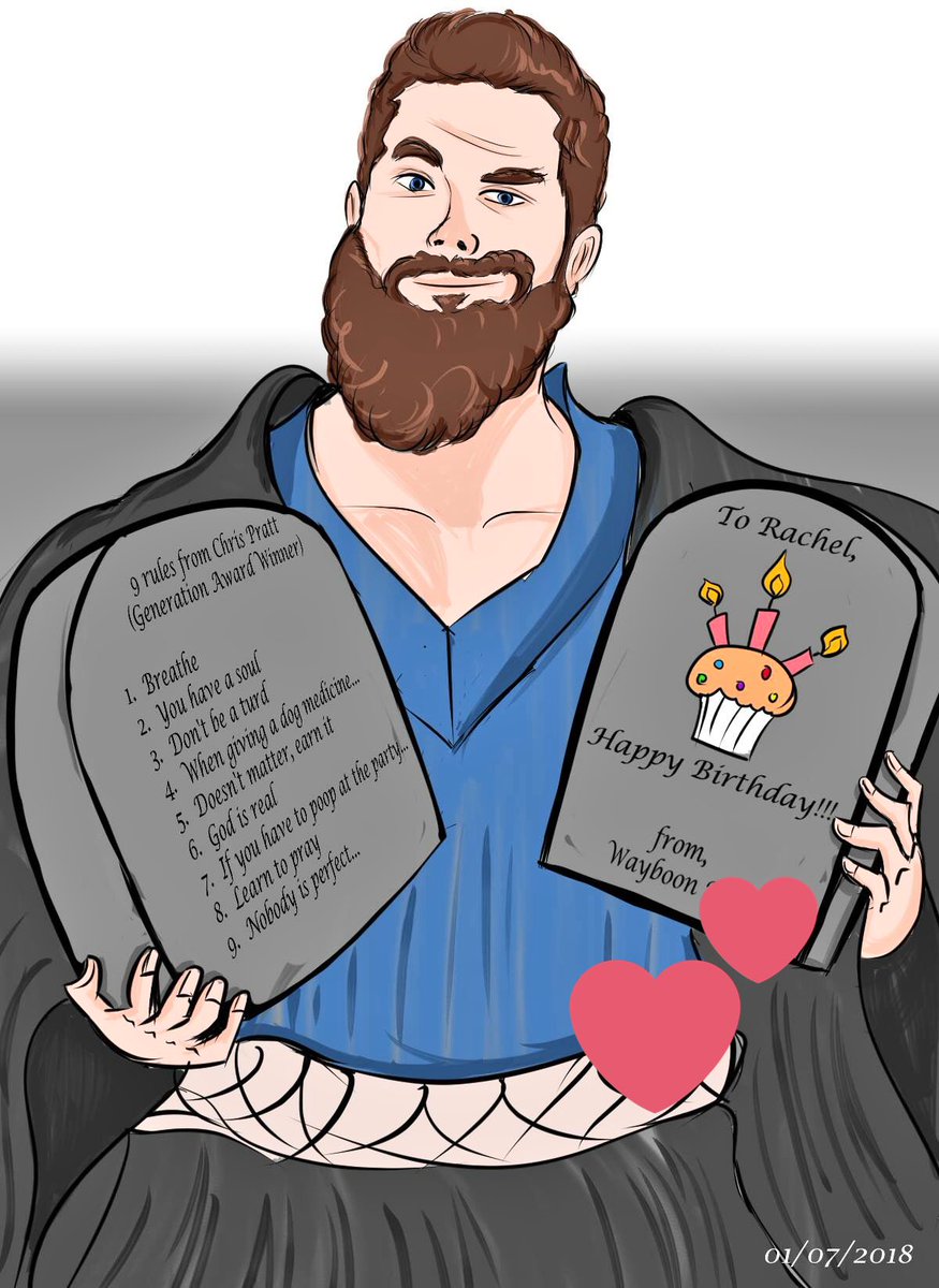 blublond's tweet image. My amazing friend drew this for me for my birthday... #awesome #ChrisPratt #9rules #birthdaygirl