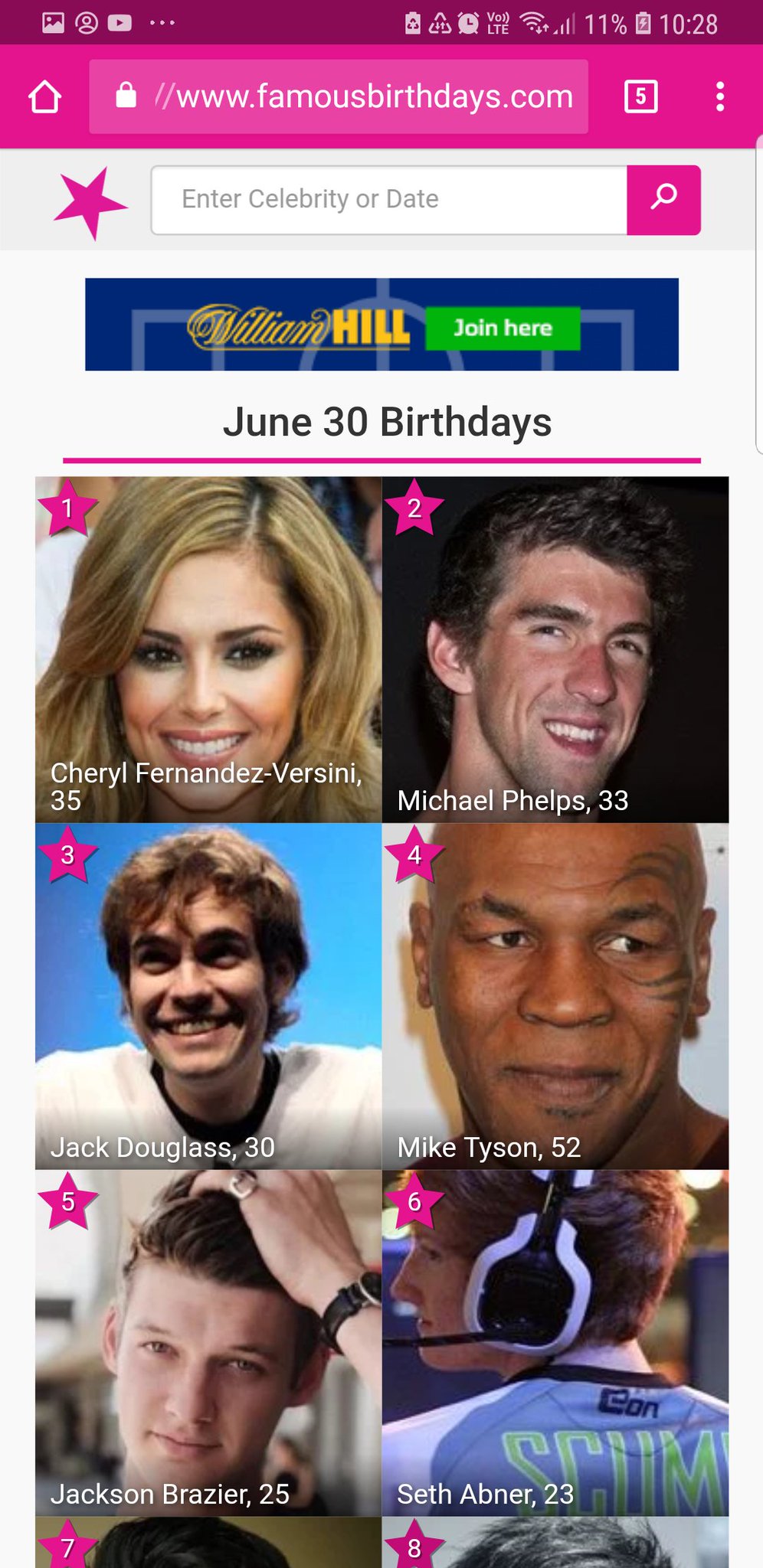  apparently you\re above Mike Tyson.
Happy late birthday from England 