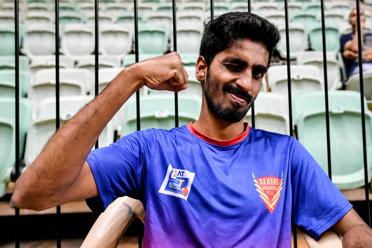 DDTTCofficial's tweet photo. 💪😉 - Smashing Captain, @sathiyantt ready for #CEATUTTFinal 🏓

#TurnTheTables #TheSmashers #UpTheGame #EasyEndsHere https://t.co/X44UVYfKZM
