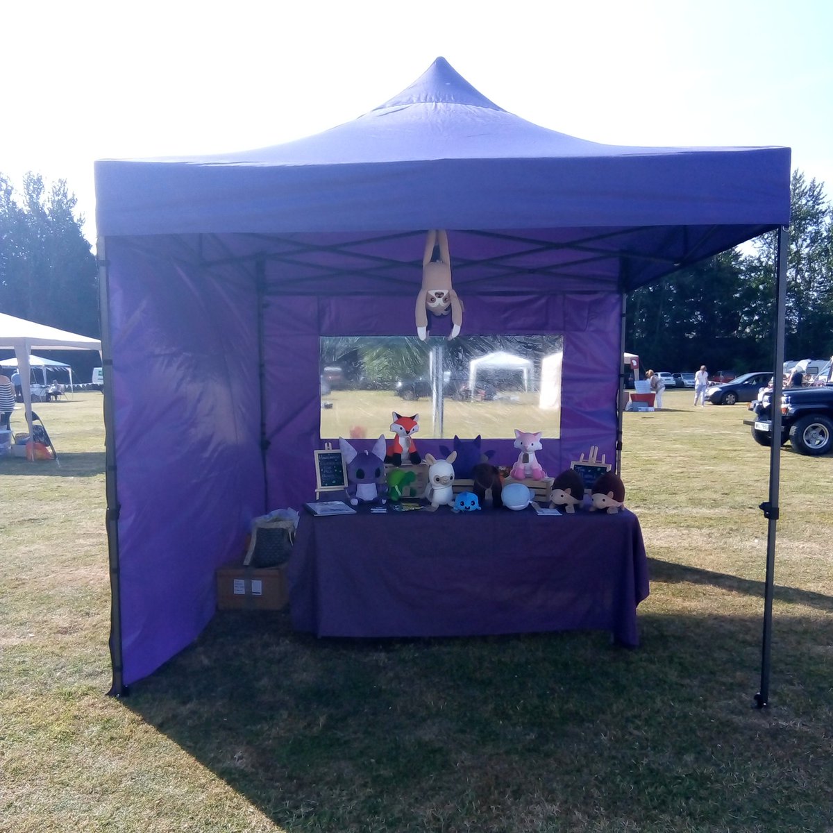 We're heeeeere! All set up and ready to trade at @wildliferescuer in my lovely new gazebo - come and say hi! =) #plushies #softtoys #handmade #openday #funday #animals #wildliferescue #Gloucestershire #gloucestershireevents #valewildlifehospital #valewildliferescue