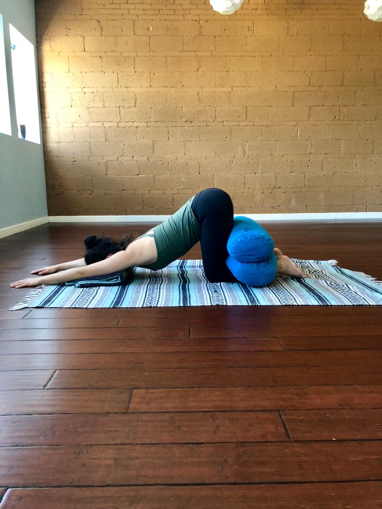 SadhanaBoston's tweet photo. Puppies need rest, too. Try some extra height for a more restorative Uttana Shishosana. #restorativesunday #feelgooddogood #coolidgeyoga https://t.co/hpYA5W4g4g