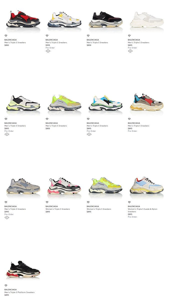 triple s all colorways