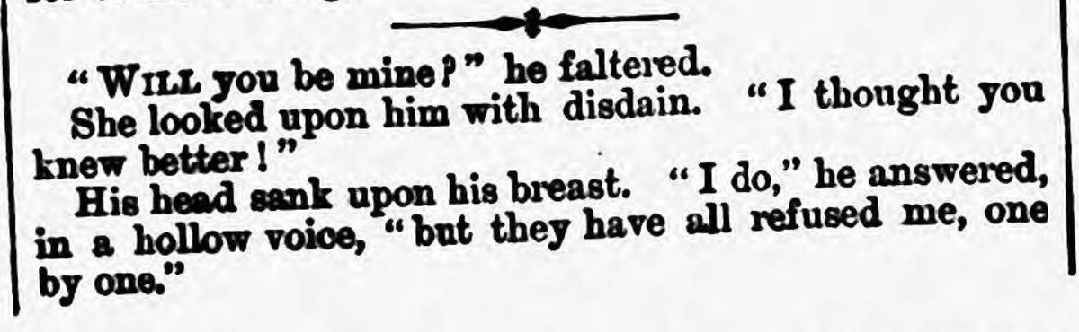 A twist on the usual proposal-rejection joke!- Pearson's Weekly (1895)