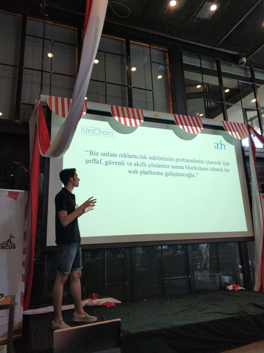 UniChaintr's tweet photo. UniChain ekibi olarak katıldığımız #blockcircus hackathonunda iki ekip olarak proje sunumlarımızı yaptık. Sonuçları merakla bekliyoruz 👀 https://t.co/WgsdCmNAf6