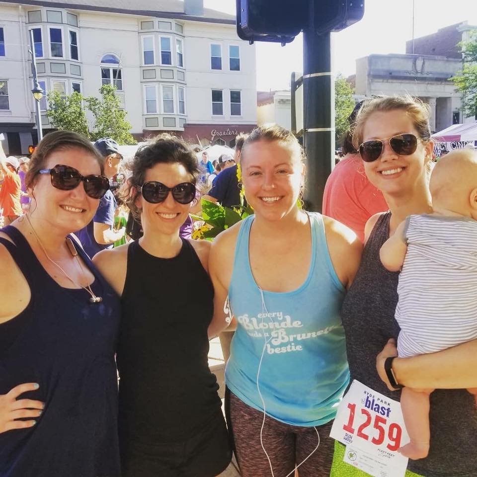 TPACincyAlumnae's tweet photo. 2003 Epsilon Sisters running the Hyde Park Blast together!
#epsilon100 #100beers100years https://t.co/AIBhU3AvMO