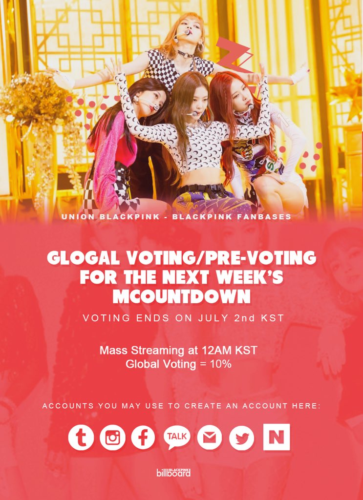 ROSEDAYS's tweet photo. [📣] BLINKs! Join us in the mass voting event for BLACKPINK on MCountdown's Pre-Show Voting. Vote with as many accounts as you can! 

Vote Here:
👉 https://t.co/wXGpG57aXq

#BLACKPINK @ygofficialblink https://t.co/RryJTlRHmc