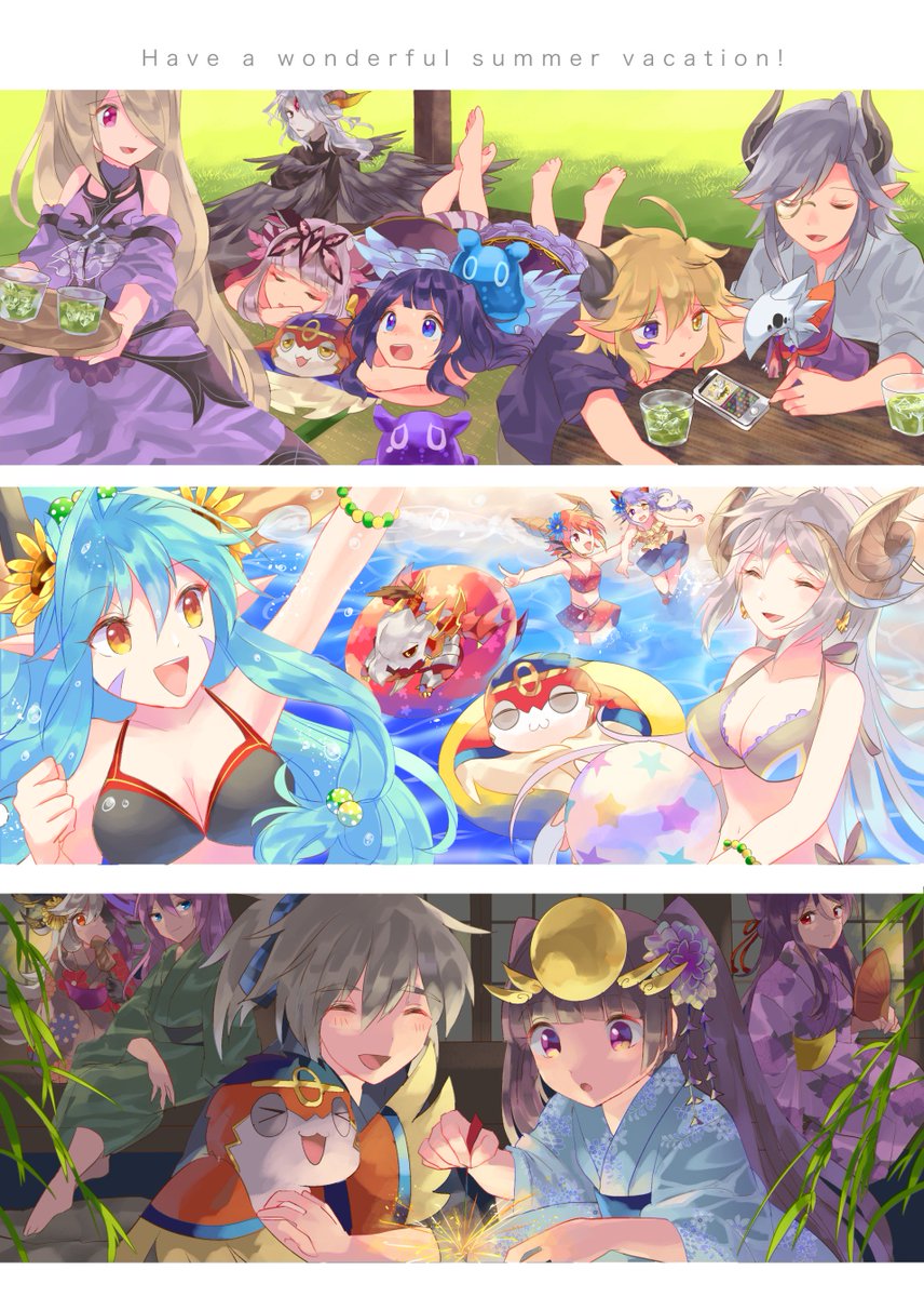 昨夏にミナガスさんの合同本に寄稿した絵です。解禁頂いたのでポイ 夏! 