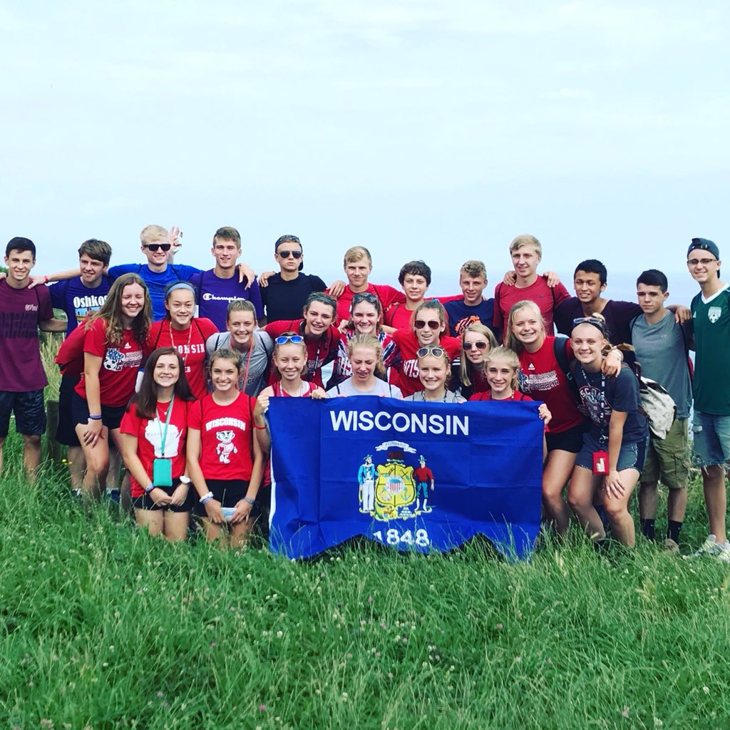 WisIntSoccer's tweet photo. U16 boys team and the U14 girls team showing some #Wisconsin pride in Spain #DonostiCup https://t.co/qMKv6REgzF