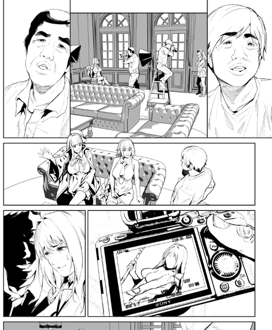 コスプレイヤーとカメラマン…楽しいスタジオ撮影になるんやろうなぁ(すっとぼけ)#同人版_コスは淫らな仮面_進捗 