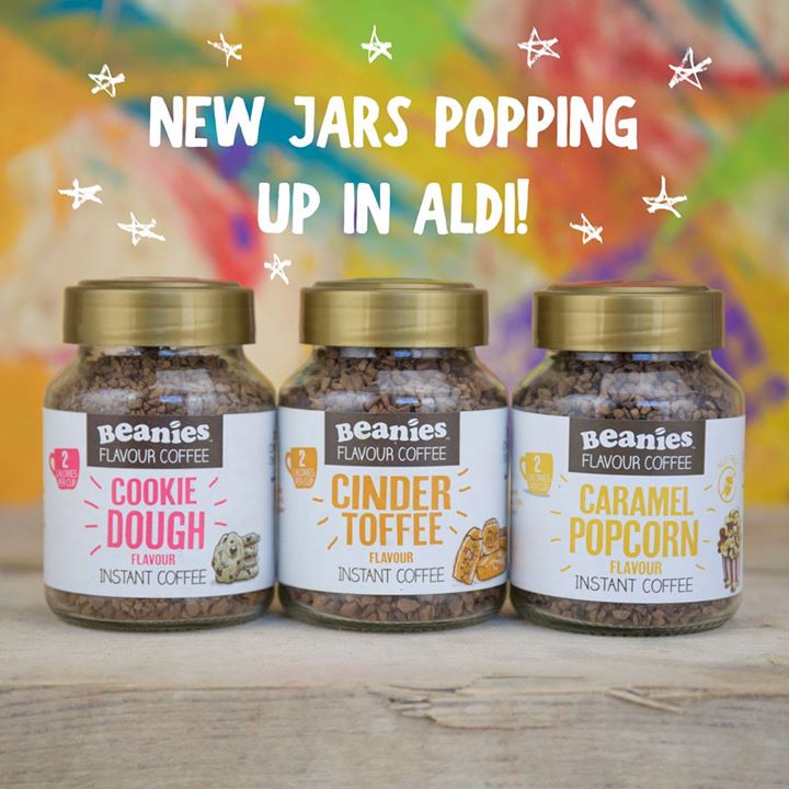 Beanies_Flavour's tweet photo. 🎉 Our flavours are now on the shelves at selected @AldiUK  stores all around the country - go wild with excitement and give it up for Caramel Popcorn, Cookie Dough and Cinder Toffee!  🎉 https://t.co/zjkoypAaoF