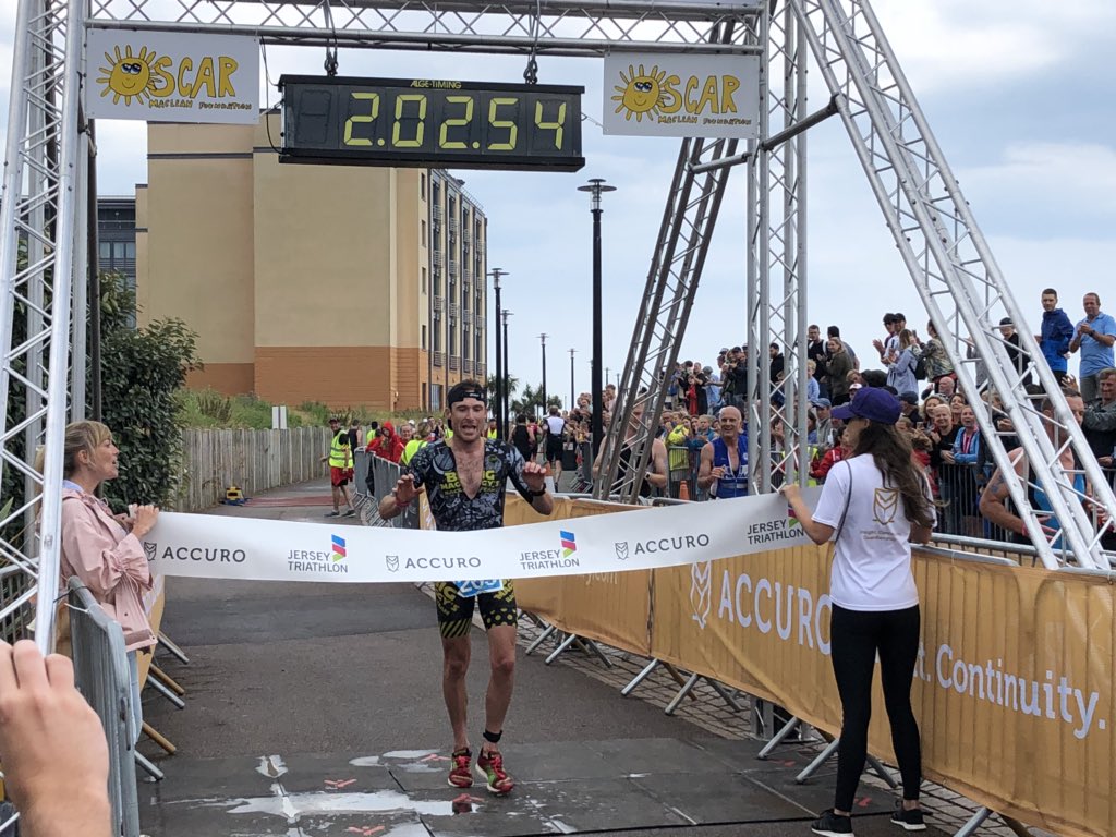 Well done to <a href="/KatieSilva4/">Katie Silva</a> &amp; Richard Tanguy on their <a href="/JerseyTriathlon/">Accuro Jersey Triathlon</a> wins this morning