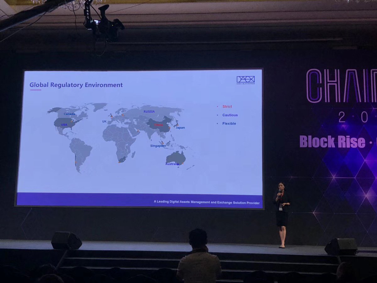 DaexBlockchain's tweet photo. Hana Zhang, co-founder of @DaexBlockchain, held a speech today at #Chainers2018 in Seoul. Some solid points were made regarding traditional financial markets, China's regulations on crypto, the market situation of crypto exchanges, exchange hacks &amp; more. #DAEX #Chainers2018 https://t.co/p3yzYmNTeD