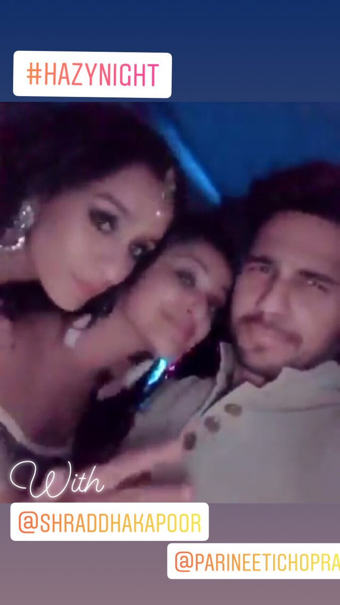 Sidharth Malhotra Updates On Twitter S1dharthm S Latest Ig Story 2 Hazynight With Shraddhakapoor Parineetichopra sidharth malhotra updates on twitter