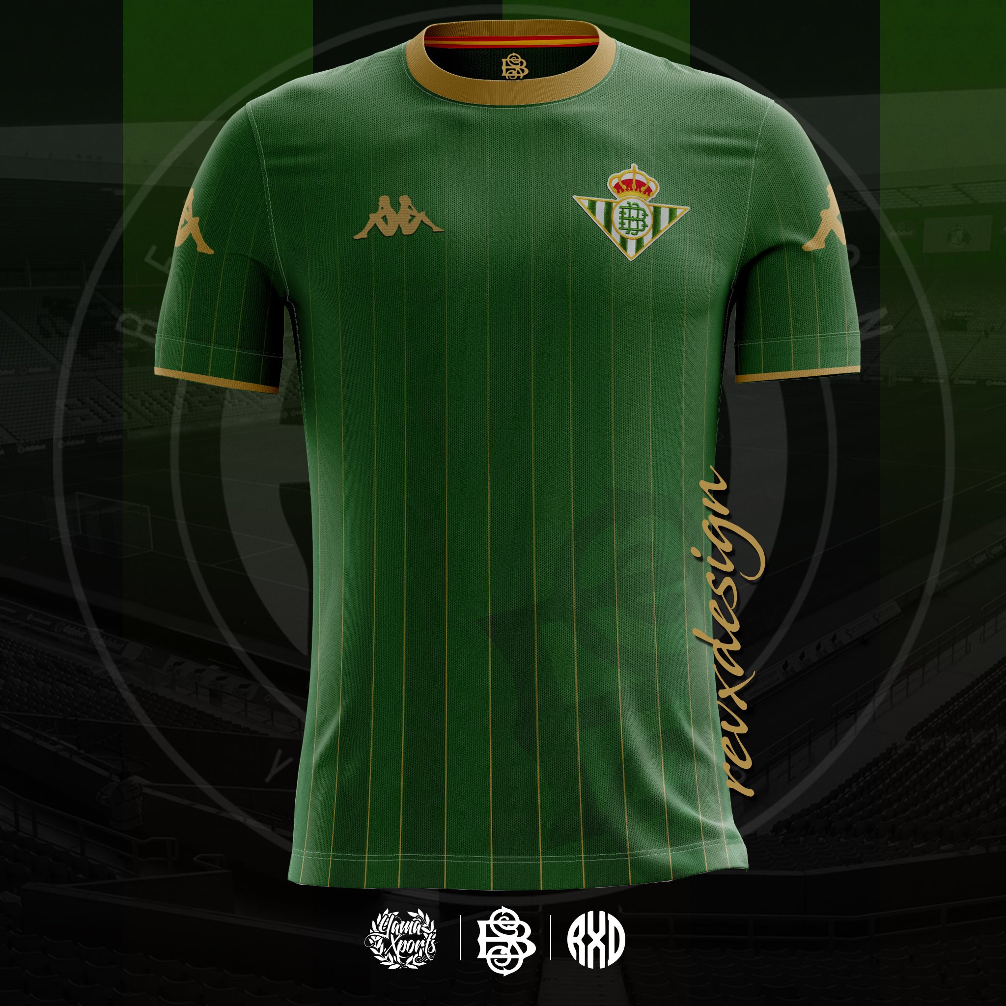 RXD® Design on "Real Betis Balompié Visitante by Kappa @RealBetis @KappaSport_ES #RealBetis #betis #MushoBetis #13barras #verdeyoro #kappa #kappasport #conceptkit #template #footyheadlines #GraphicDesigner ...