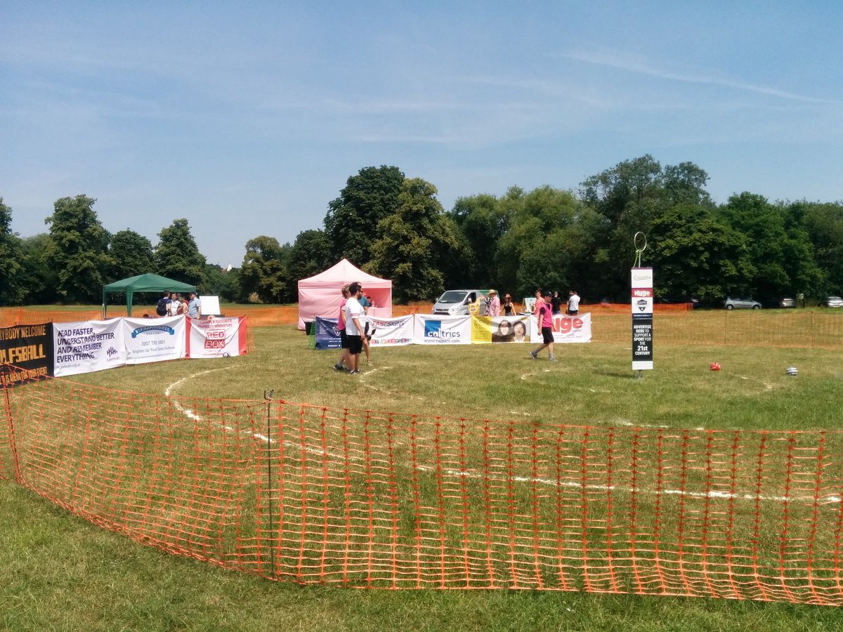 We're all set up at the <a href="/Volfsball/">Volfsball</a> stand at #PartyinthePark - come and try the 6 shot challenge! #Pitshanger #PitshangerPark